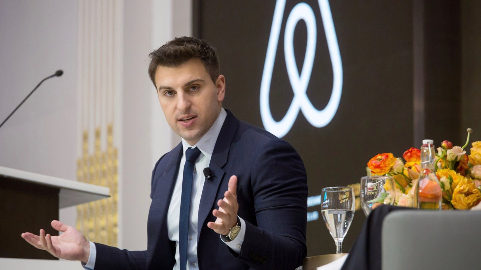 Airbnb CEO Brian Chesky in 2017. Photo: Bloomberg