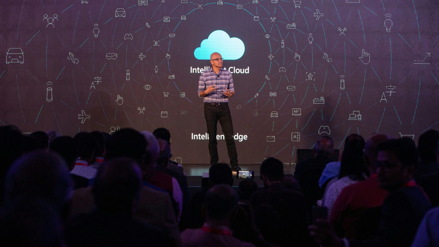 Microsoft CEO Satya Nadella in February. Photo by Bloomberg