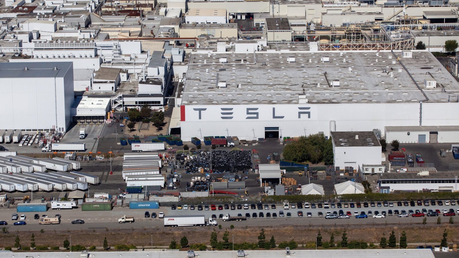 Tesla's Fremont, Calif. factory. Photo by Bloomberg