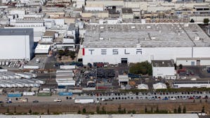 Tesla's Fremont, Calif. factory. Photo by Bloomberg