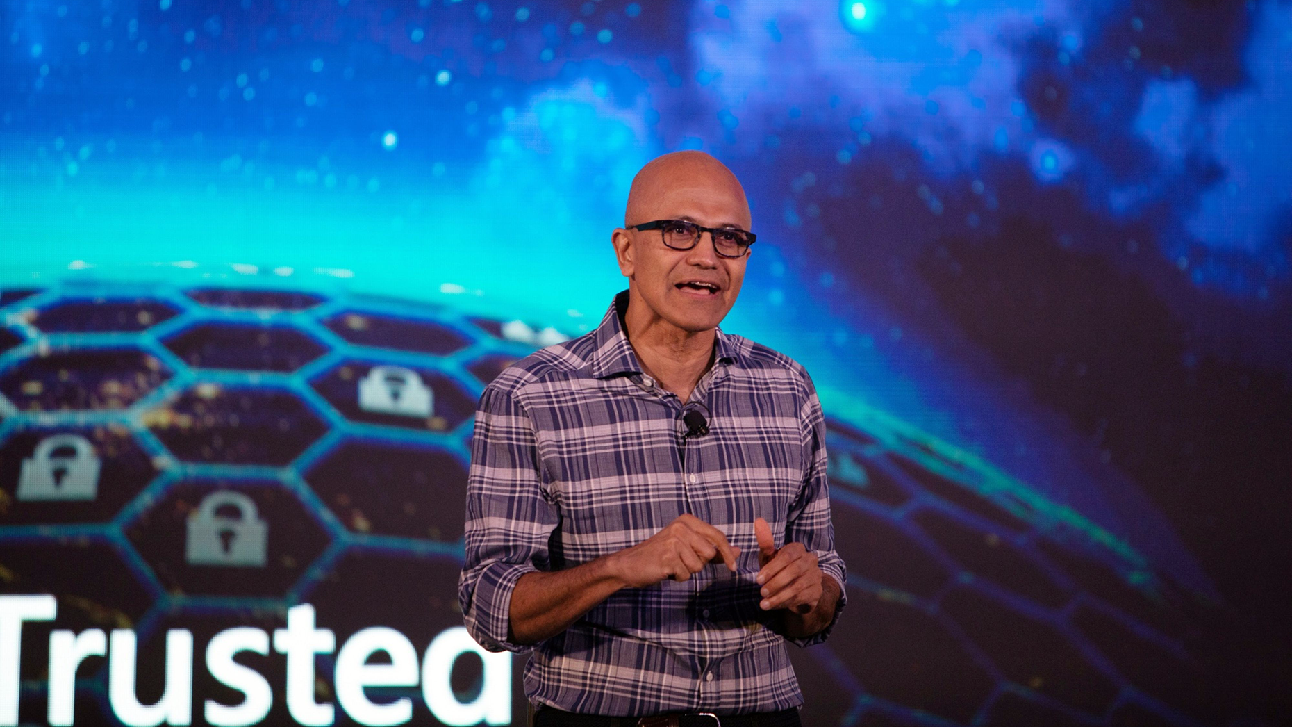 Microsoft CEO Satya Nadella. Photo by Bloomberg