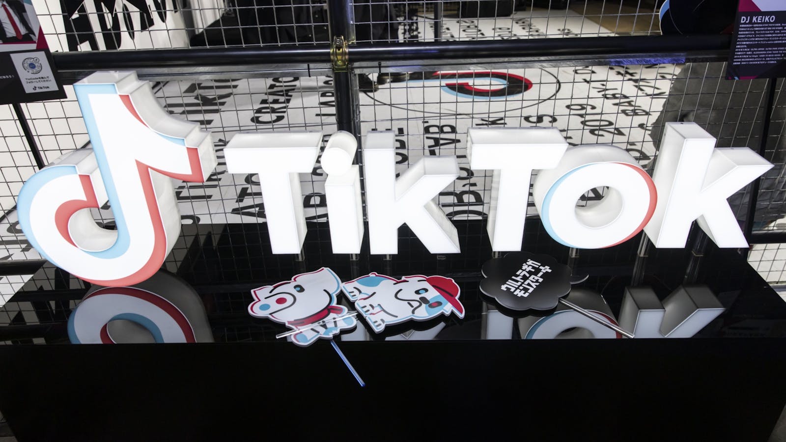A TikTok sign at a ByteDance event in Tokyo last year. Photo by Bloomberg