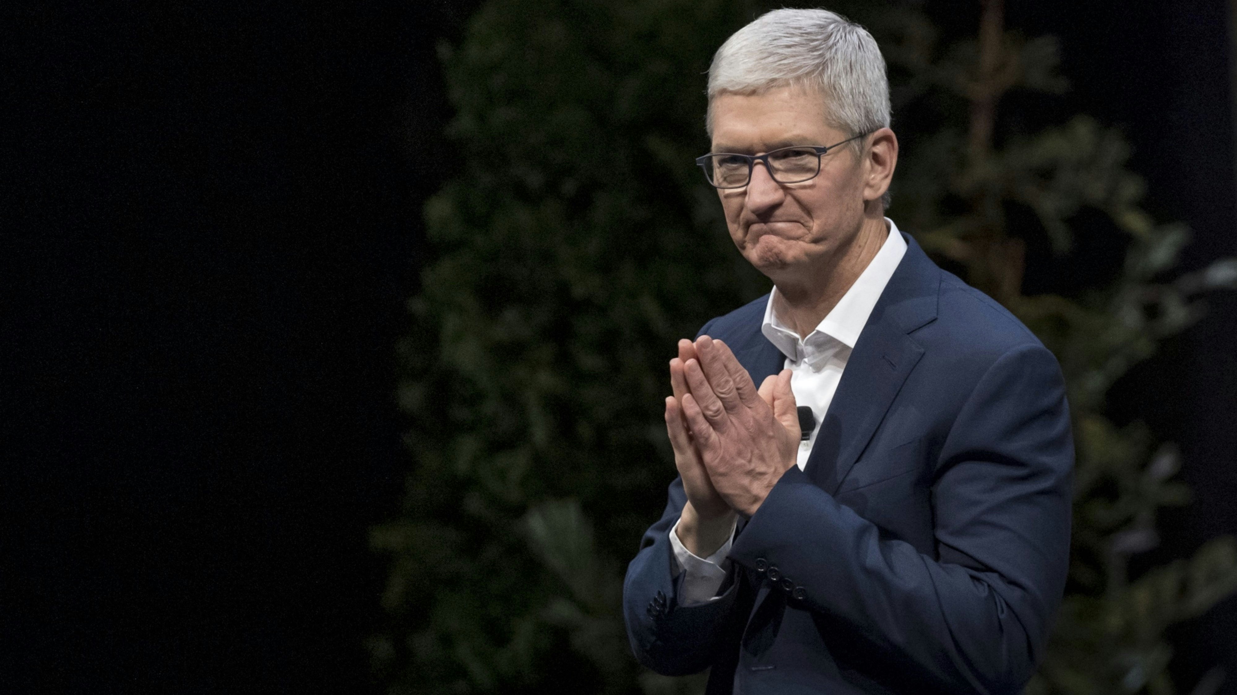 Apple CEO Tim Cook. Photo by Bloomberg