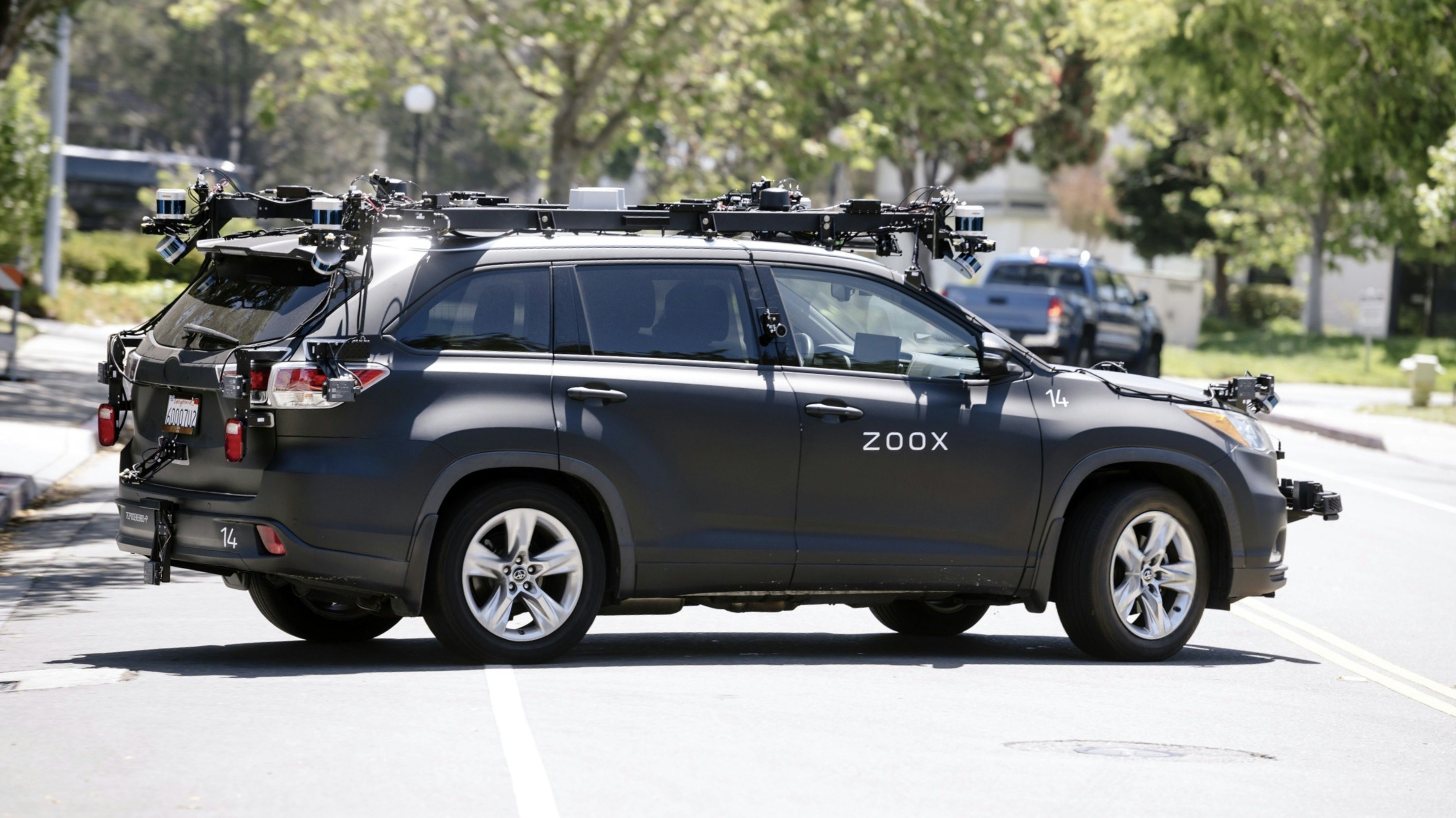 A Zoox self-driving vehicle last month. Photo by Bloomberg