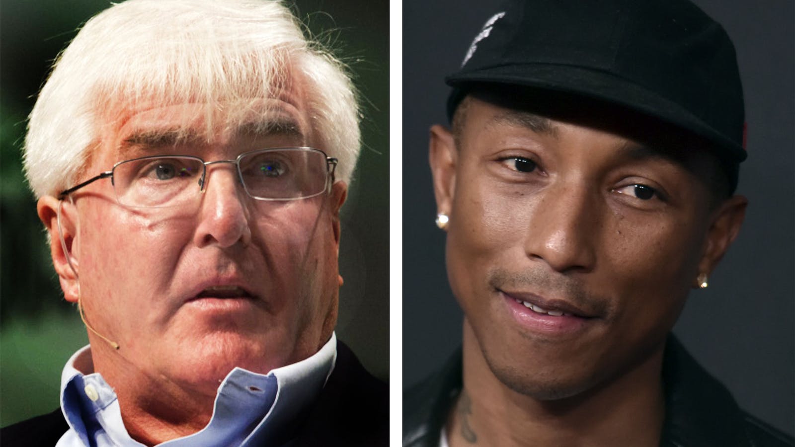 Ron Conway (left) and Pharrell Williams. Photos by Bloomberg; AP