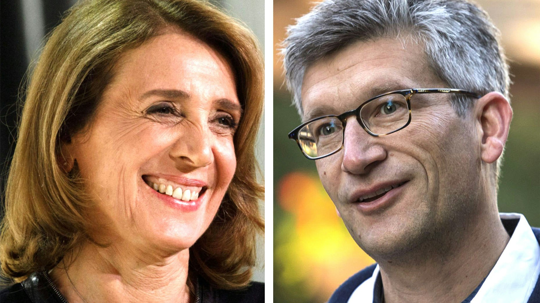 Google CFO Ruth Porat (left) and Facebook CFO Dave Wehner. Photos by Bloomberg