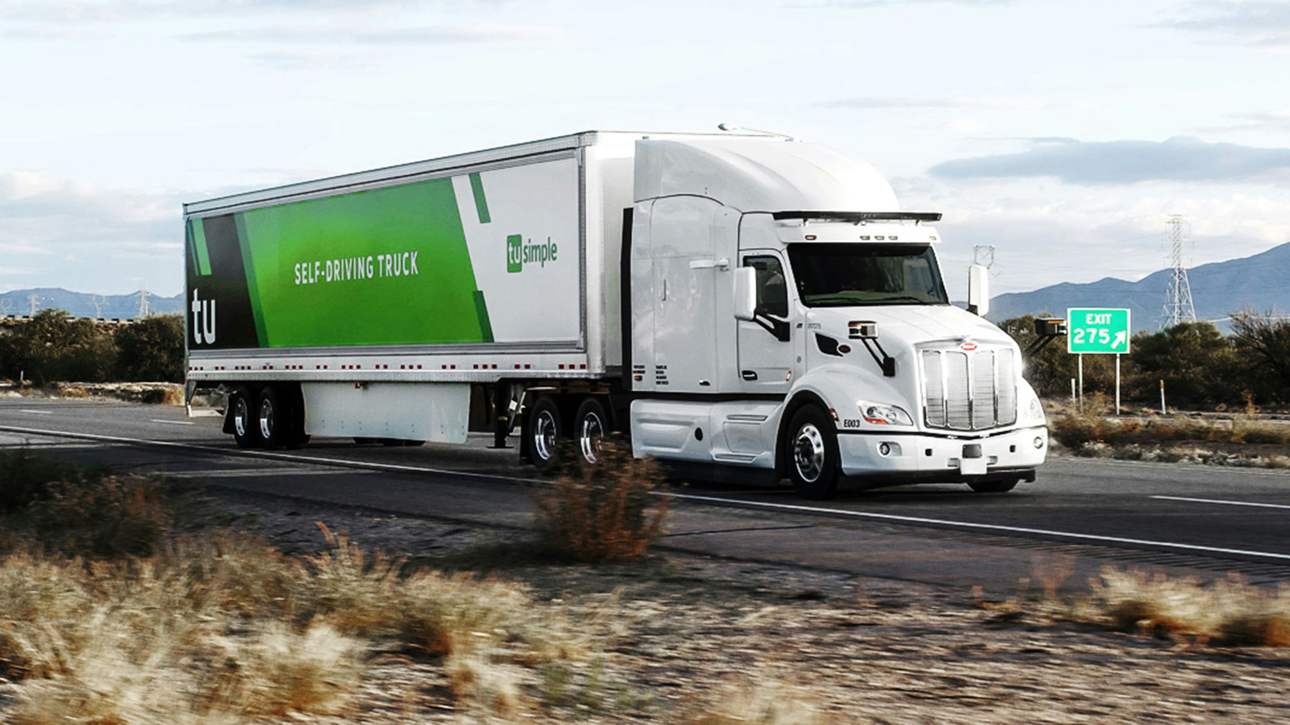 TuSimple self-driving truck. Photo courtesy of TuSimple