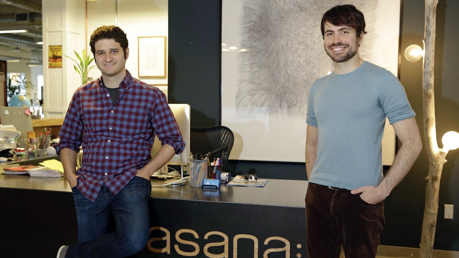 Asana co founders Dustin Moskovitz and Justin Rosenstein. Photo by AP