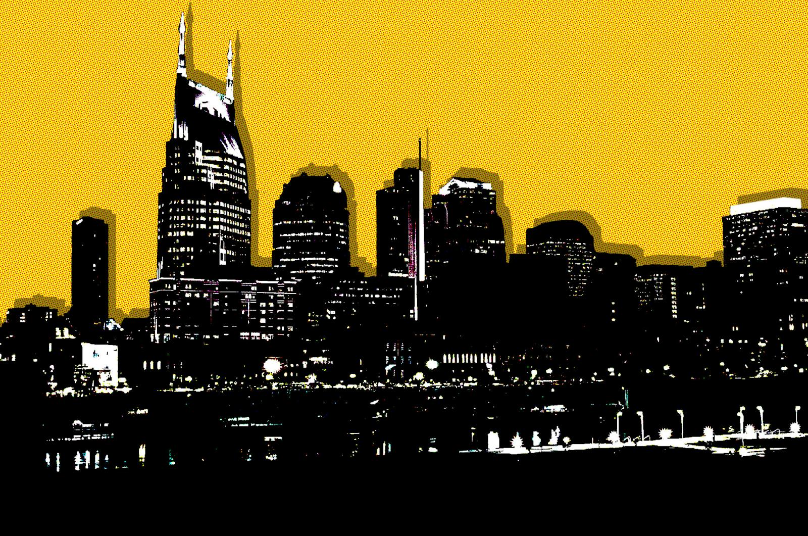 Nashville skyline. Illustration by Mike Sullivan