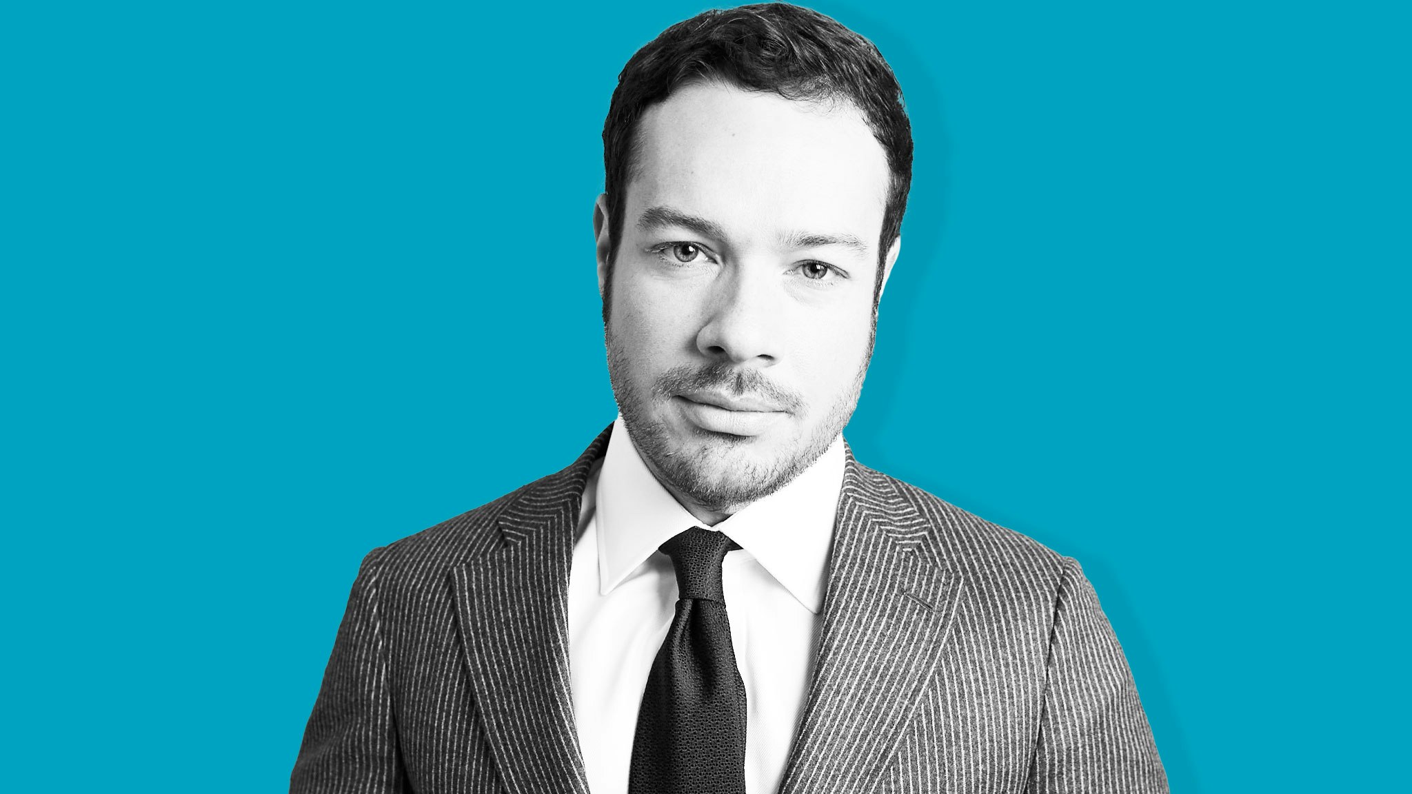 Bryan Goldberg. Art by Mike Sullivan, photo courtesy of Bustle.