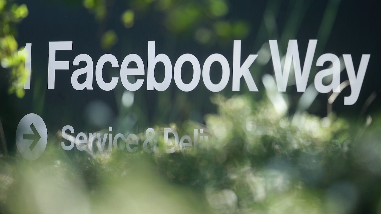 An address sign for Facebook Way is shown in Menlo Park, Calif.  Photo: Associated Press