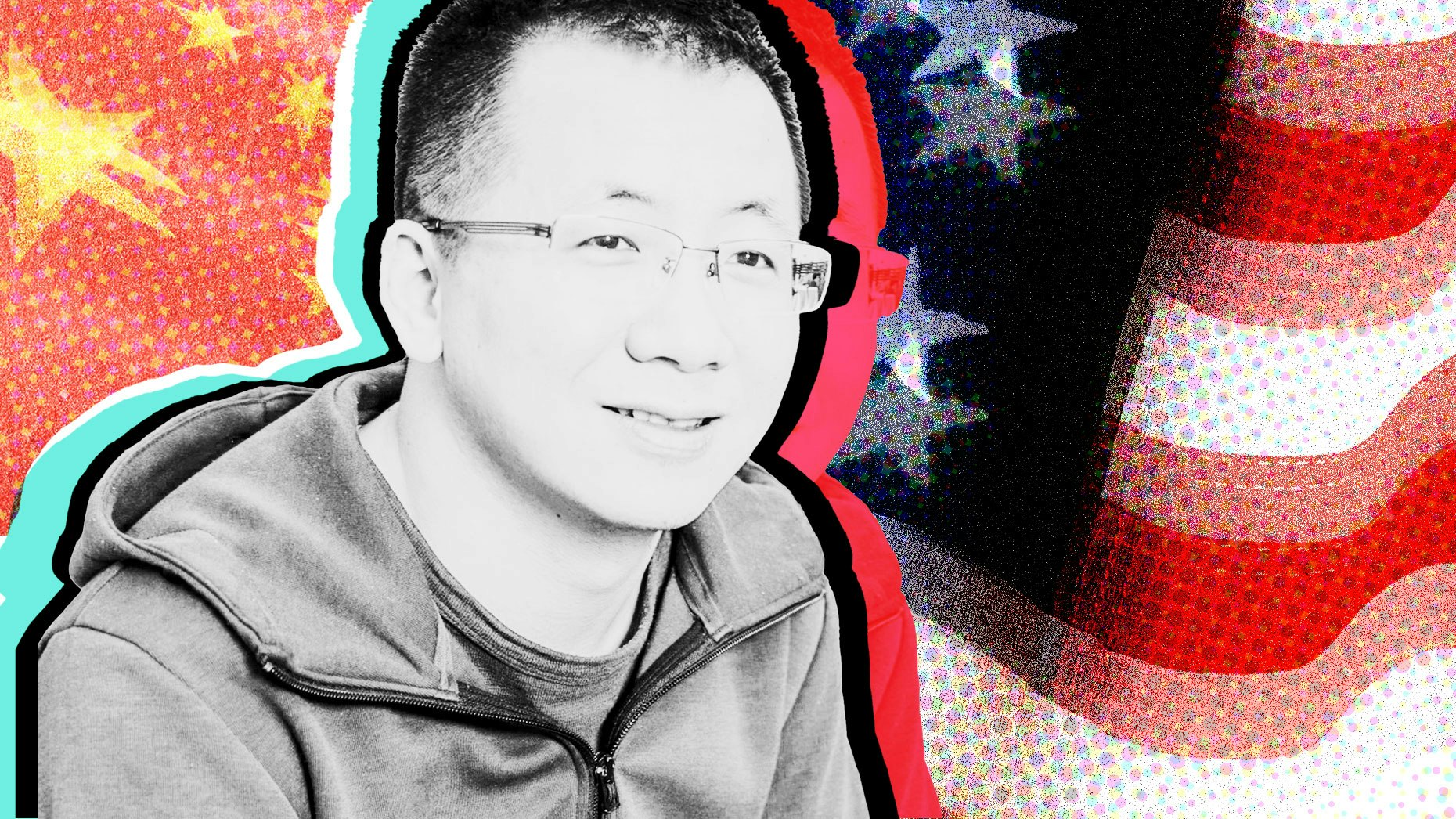 ByteDance CEO Zhang Yiming. Photo by Bloomberg; photo illustration by Mike Sullivan
