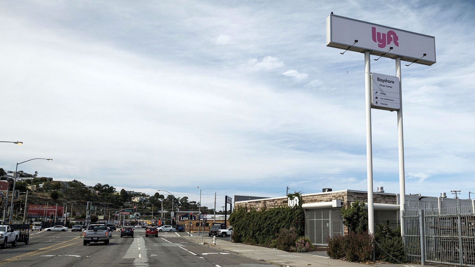 Lyft's San Francisco driver hub. Photo by Bloomberg.