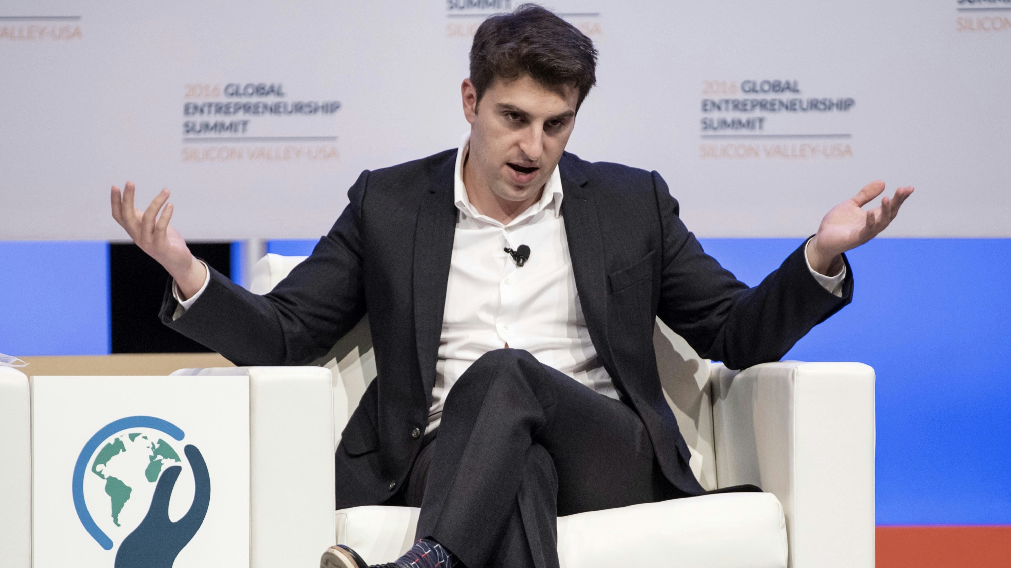 Airbnb CEO Brian Chesky. Photo by Bloomberg