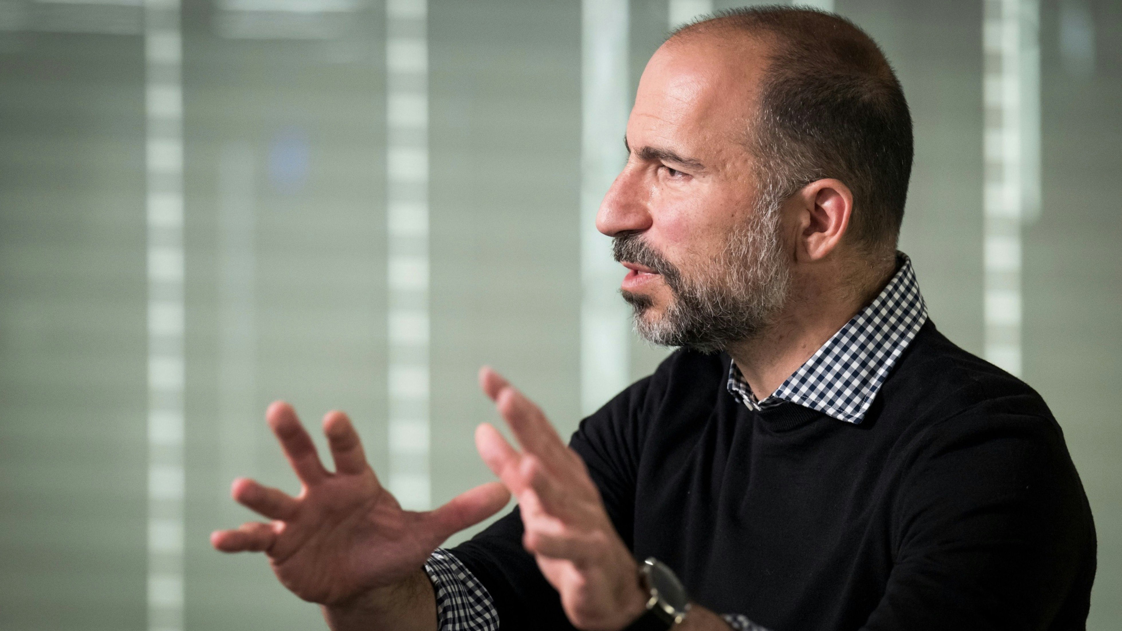 Uber CEO Dara Khosrowshahi. Photo by Bloomberg