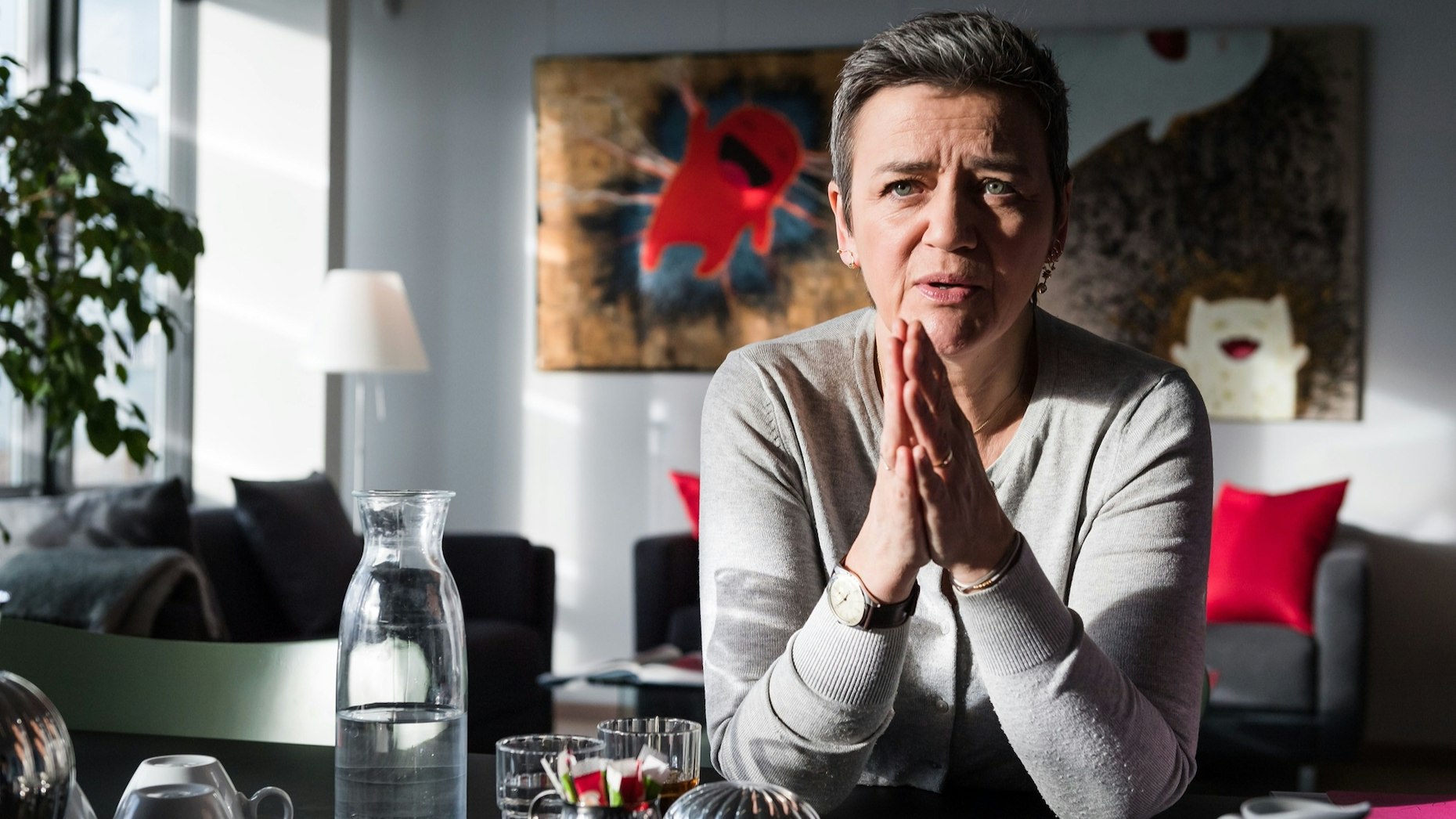 Margrethe Vestager, competition commissioner of the European Commission, in her office in Brussels in February. Photo by Bloomberg
