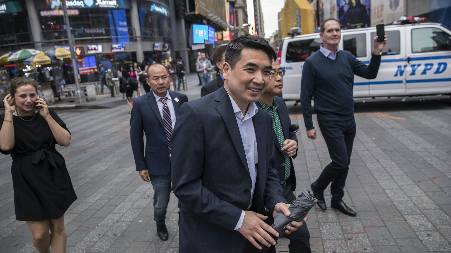 Zoom CEO Eric Yuan last year. Photo by Bloomberg