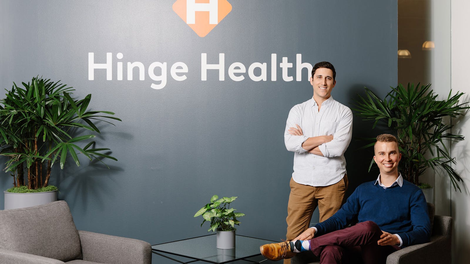 Hinge Health co-founders Daniel Perez (left) and Gabriel Mecklenburg. Photo courtesy of Hinge Health