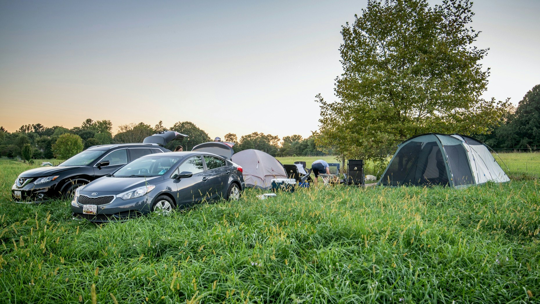 Hipcamp campers at a  site in Maryland last year. Photo: AP