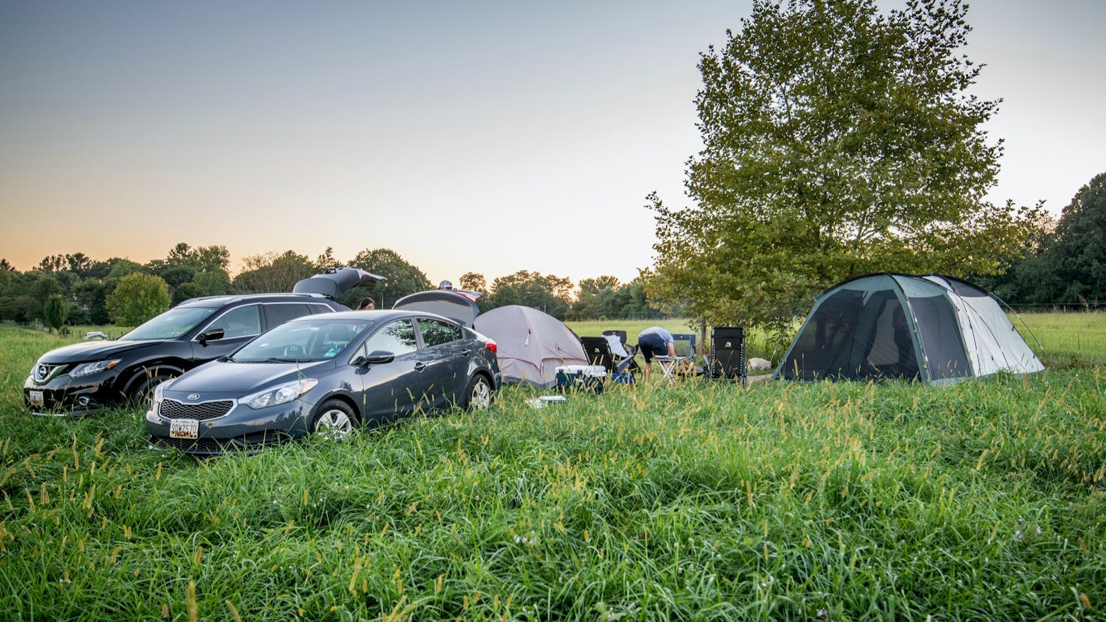 Hipcamp campers at a  site in Maryland last year. Photo: AP