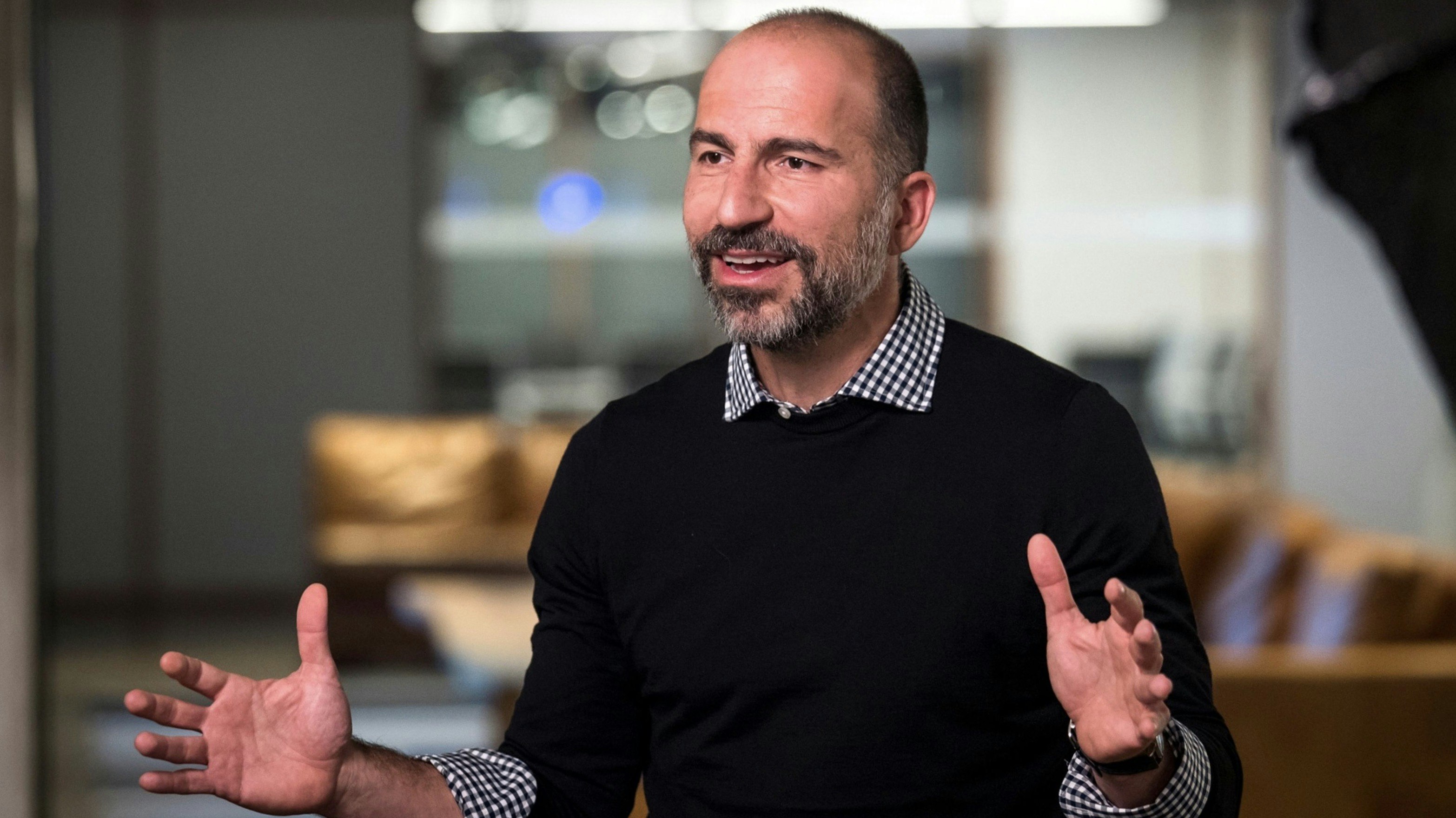 Uber CEO Dara Khosrowshahi. Photo by Bloomberg