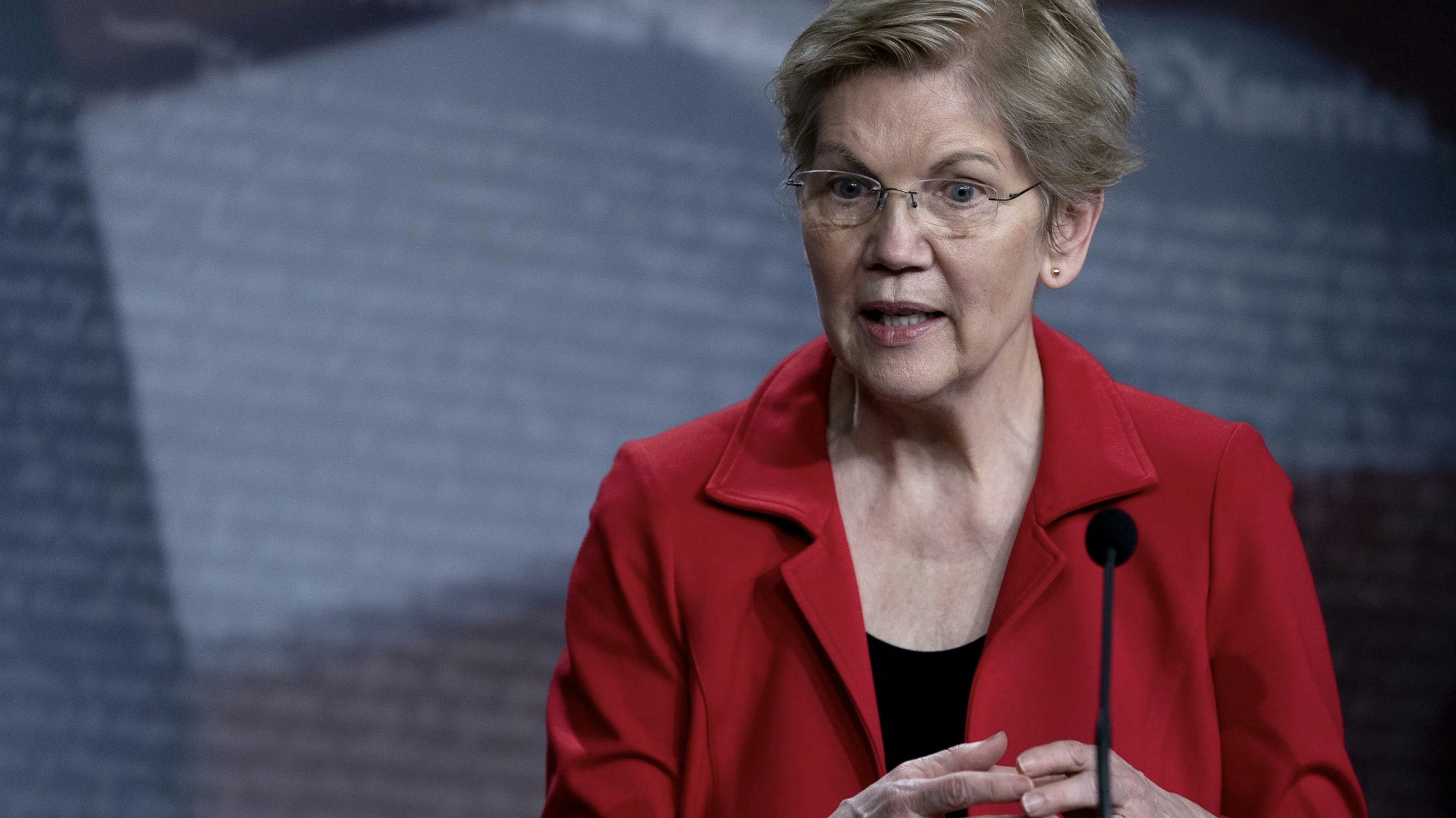Sen. Elizabeth Warren. Photo by Bloomberg