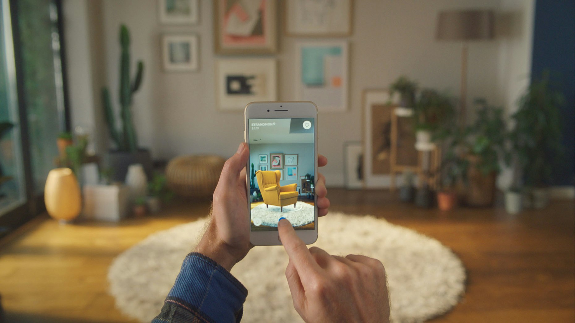 An Ikea mobile AR app for furniture shopping. Photo from Ikea
