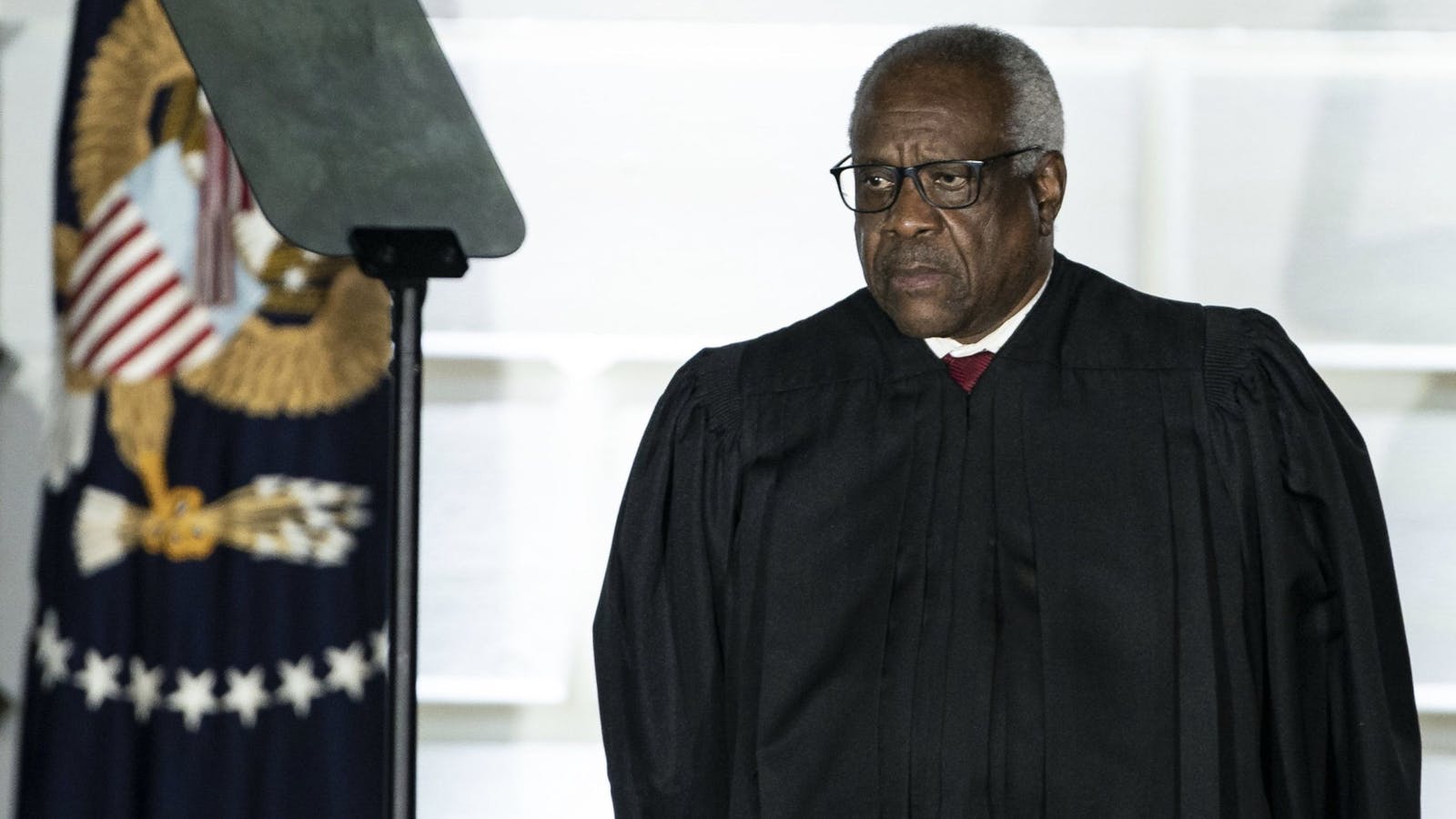 Supreme Court Justice Clarence Thomas. Photo by Bloomberg.