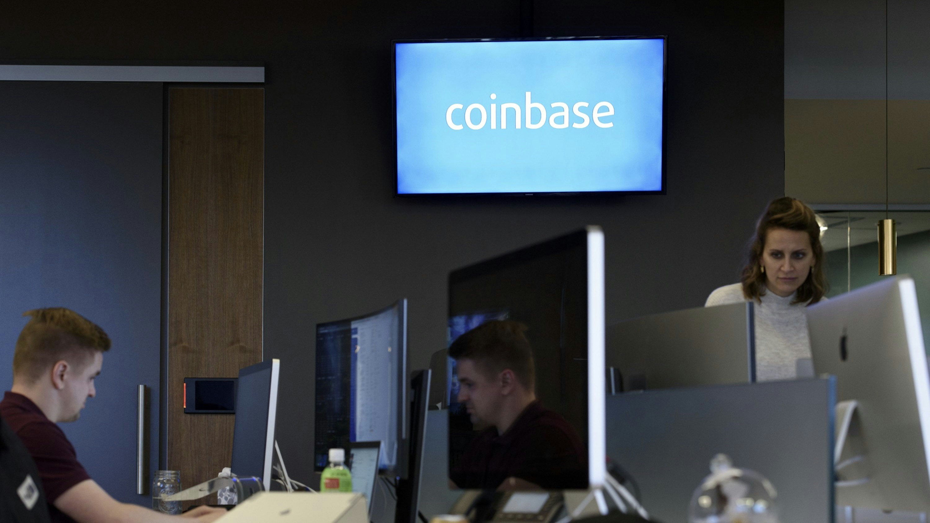 Inside Coinbase's San Francisco office. Photo by Bloomberg