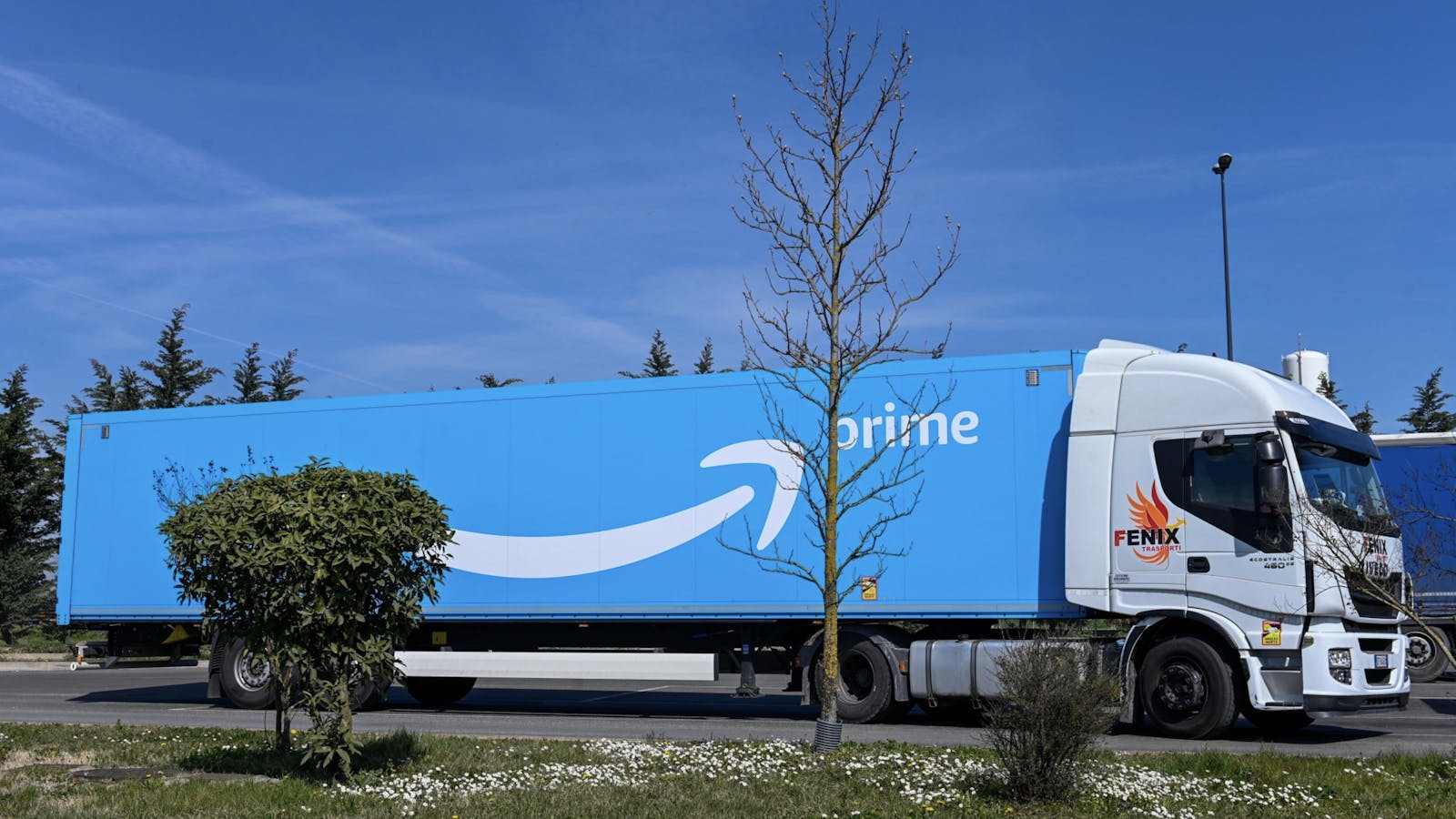 An Amazon truck. Photo by Bloomberg