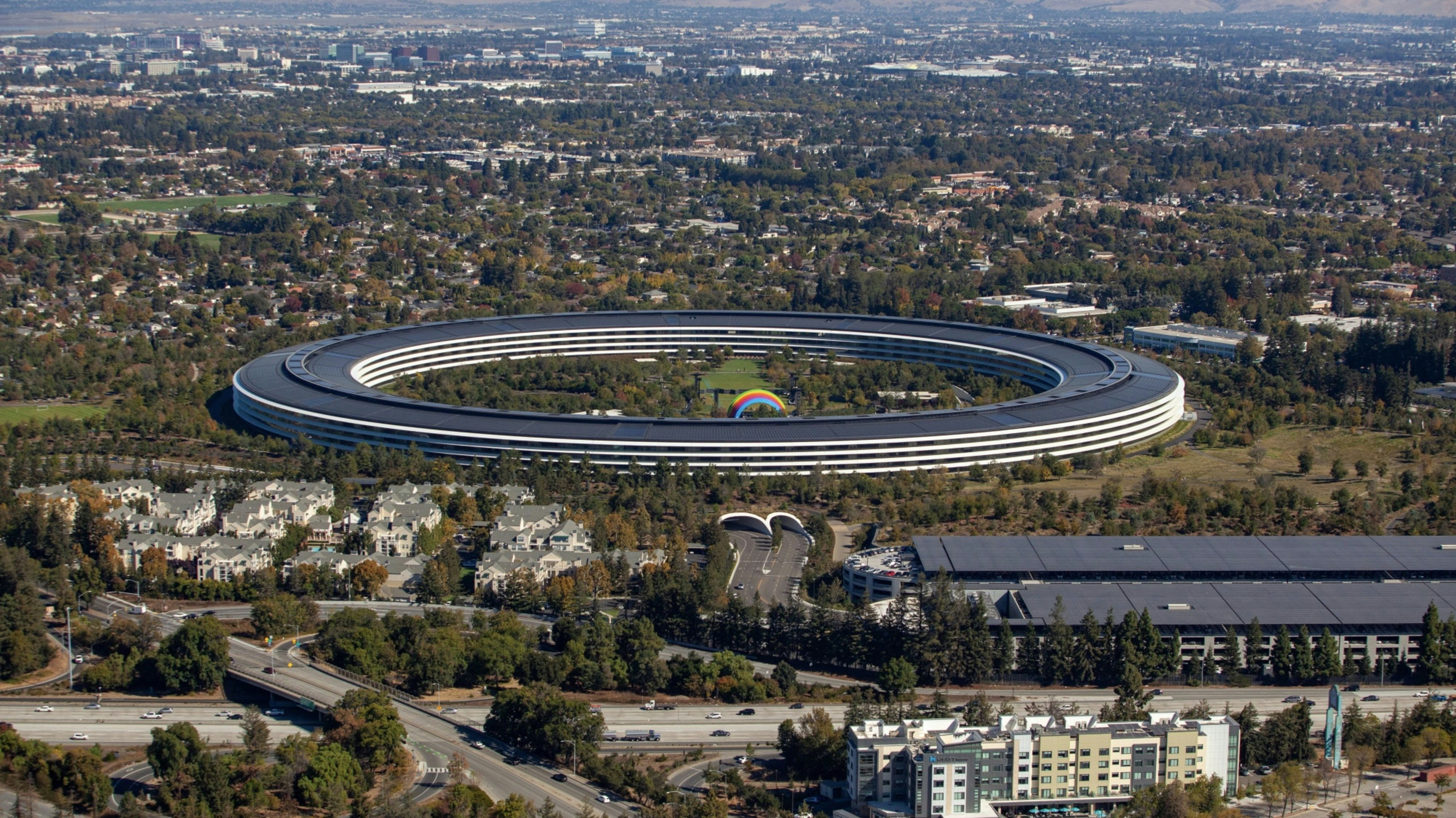 Apple's Cupertino headquarters. Photo by Bloomberg