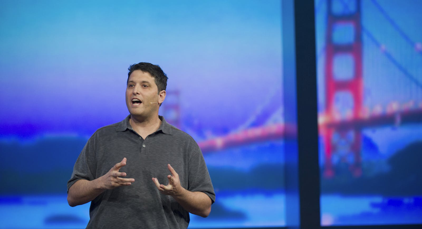 Terry Myerson, head of Microsoft's operating systems group. Photo by Bloomberg.