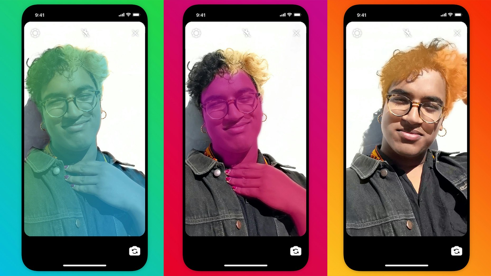 An image showing how Instagram's new AR features might work. Image by Facebook