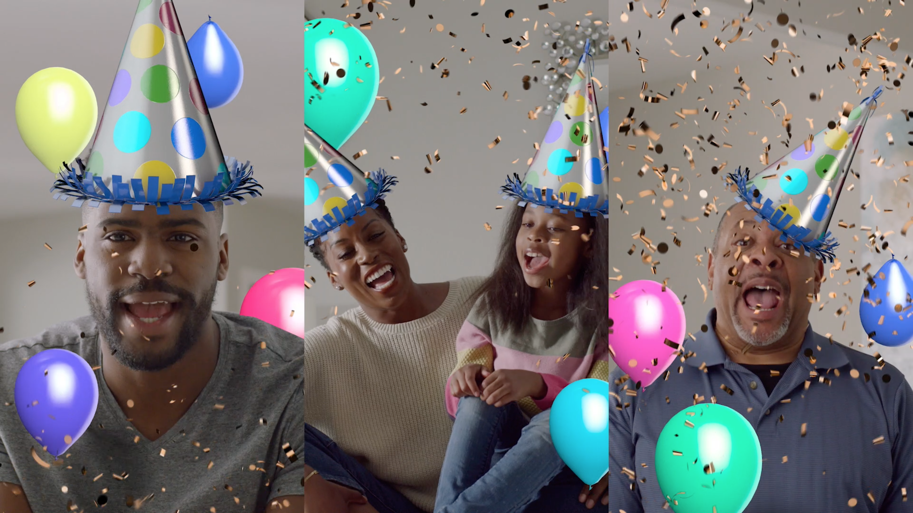 An example of the new multipeer AR effects for Messenger. Image courtesy of Facebook