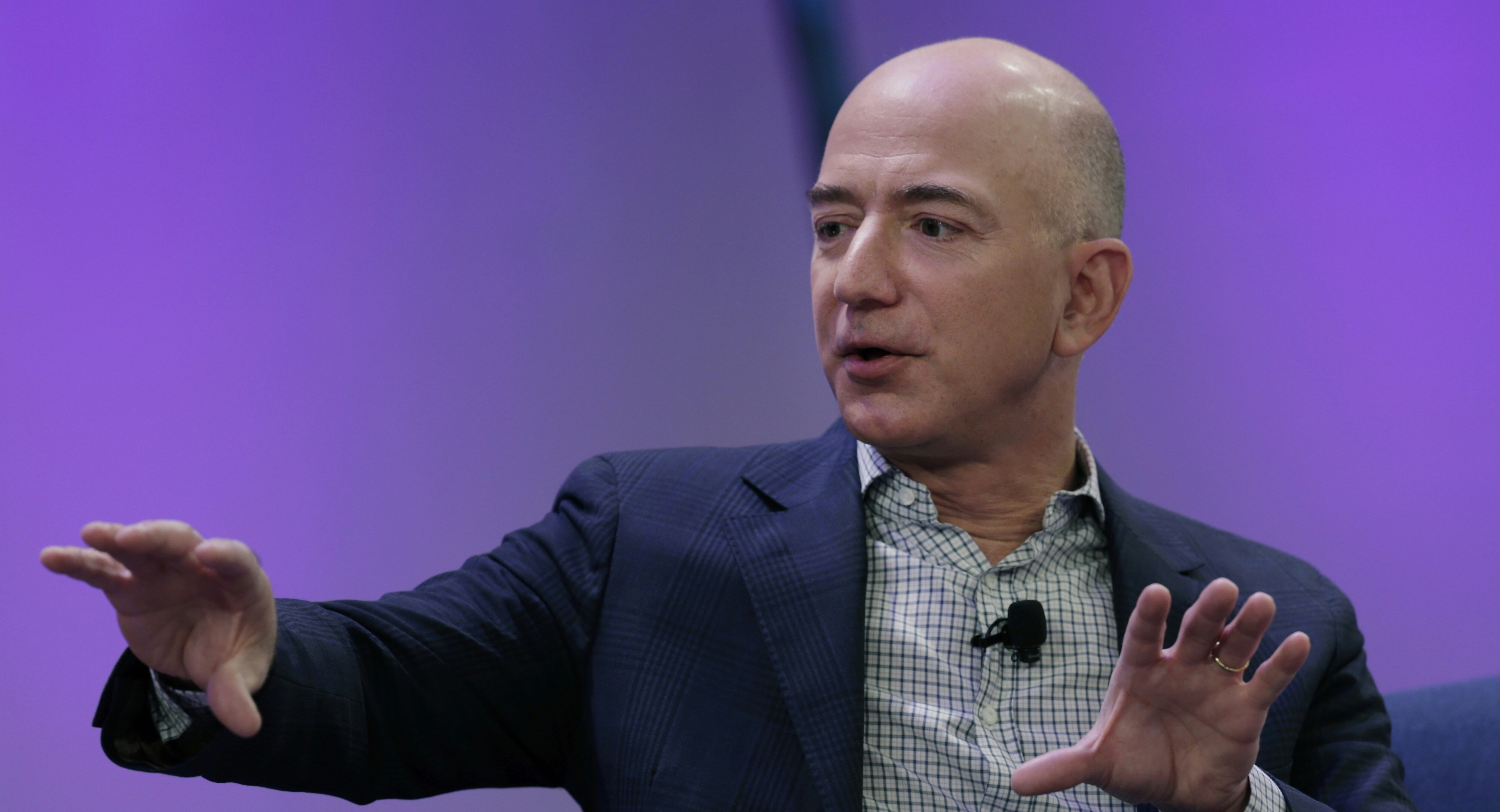 Amazon chief Jeff Bezos; photo by Bloomberg