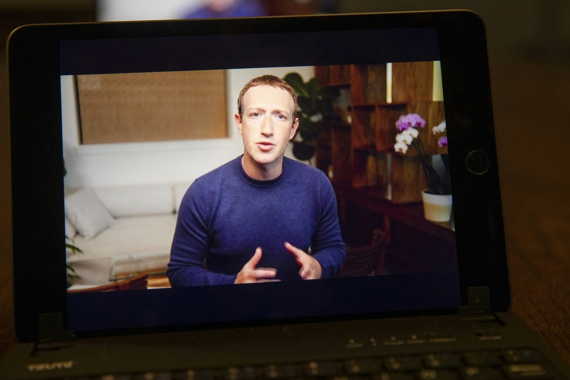 Facebook CEO Mark Zuckerberg speaks during the virtual F8 Developers Conference on June 2, 2021. Photo: Bloomberg