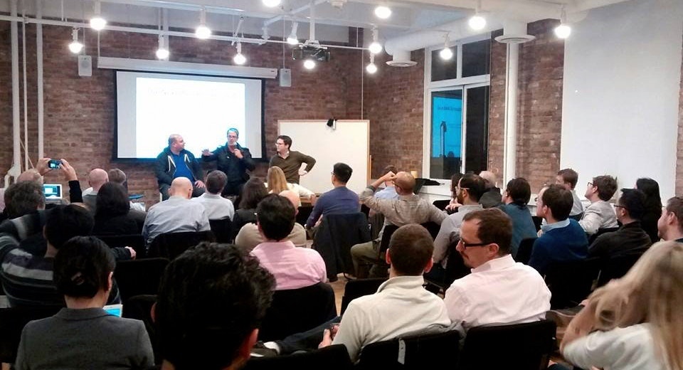 The crowd at last night's subscriber event. Photo by Sam Lessin.