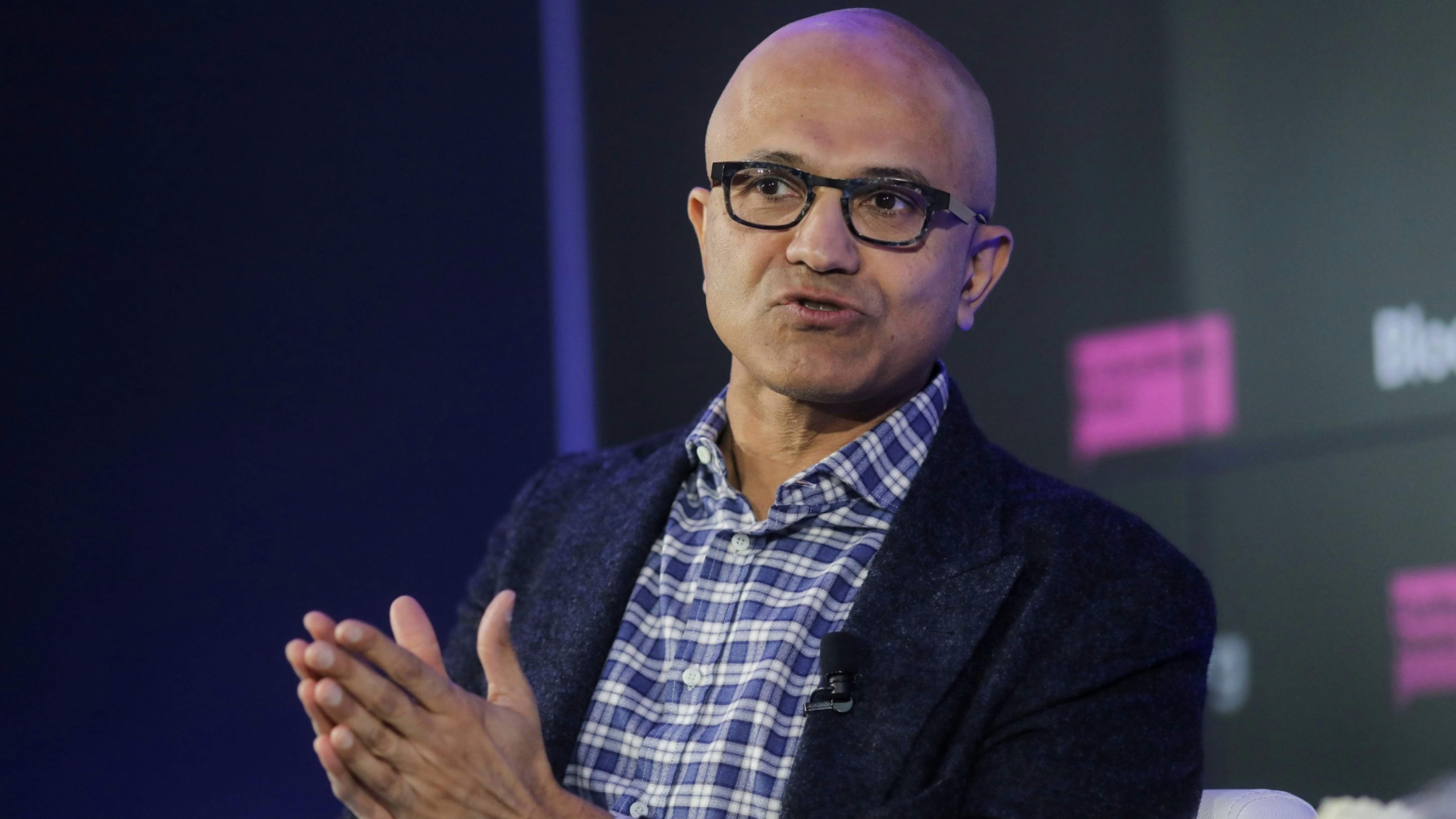 Microsoft CEO Satya Nadella. Photo by Bloomberg.