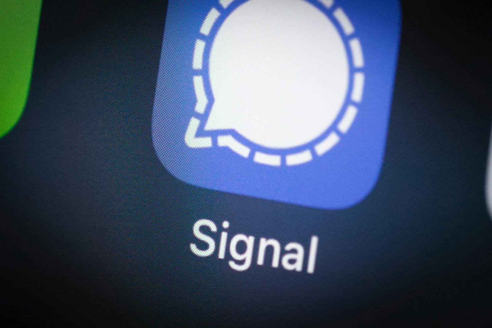 The Signal app icon. Photo: AP