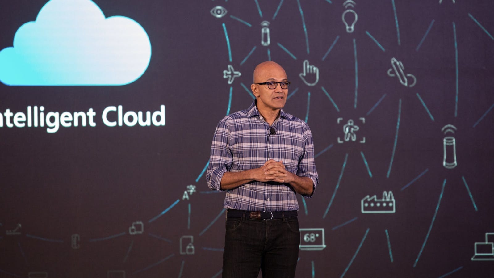 Microsoft CEO Satya Nadella. Photo by Bloomberg