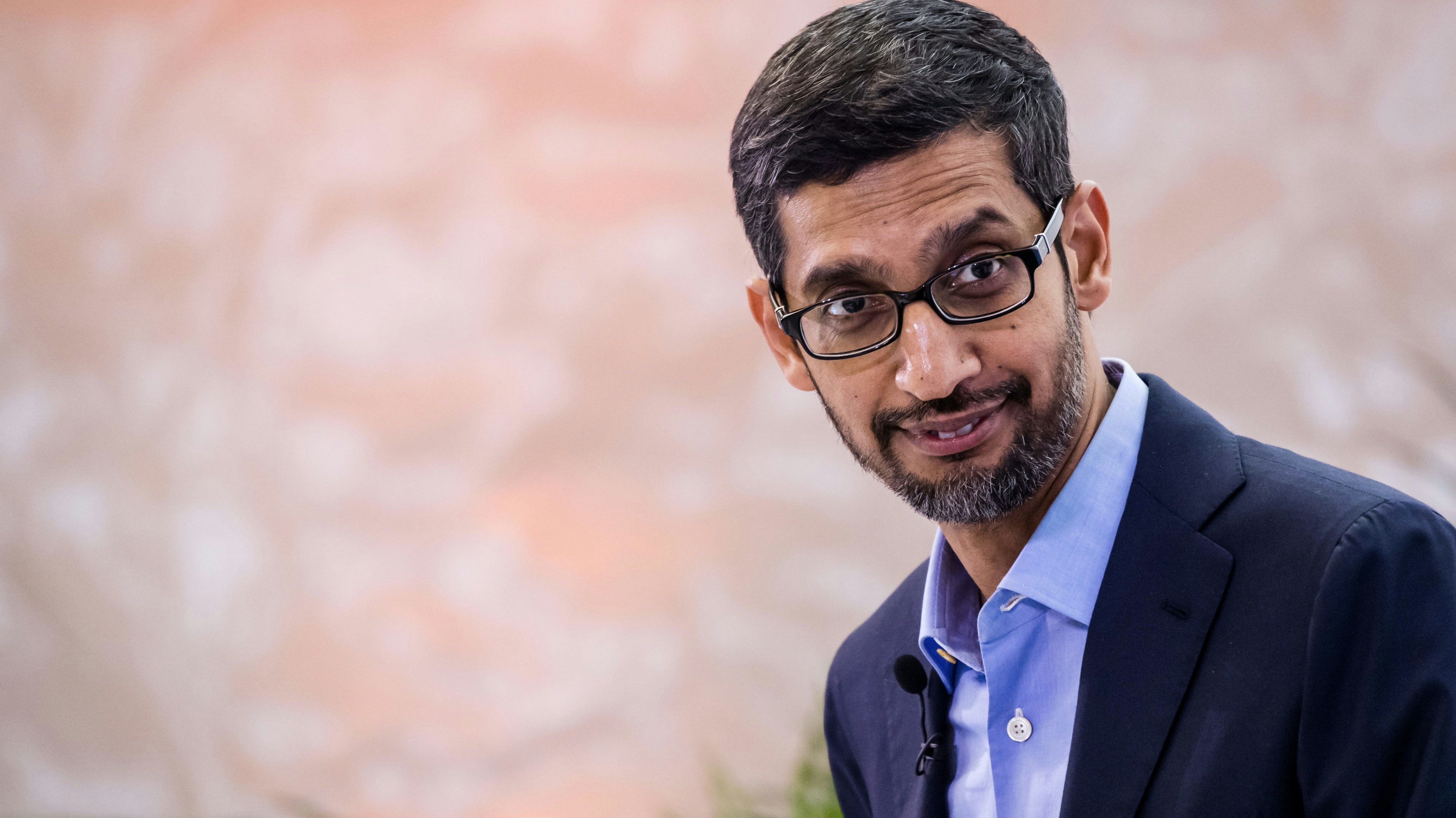 Alphabet CEO Sundar Pichai. Photo by Bloomberg