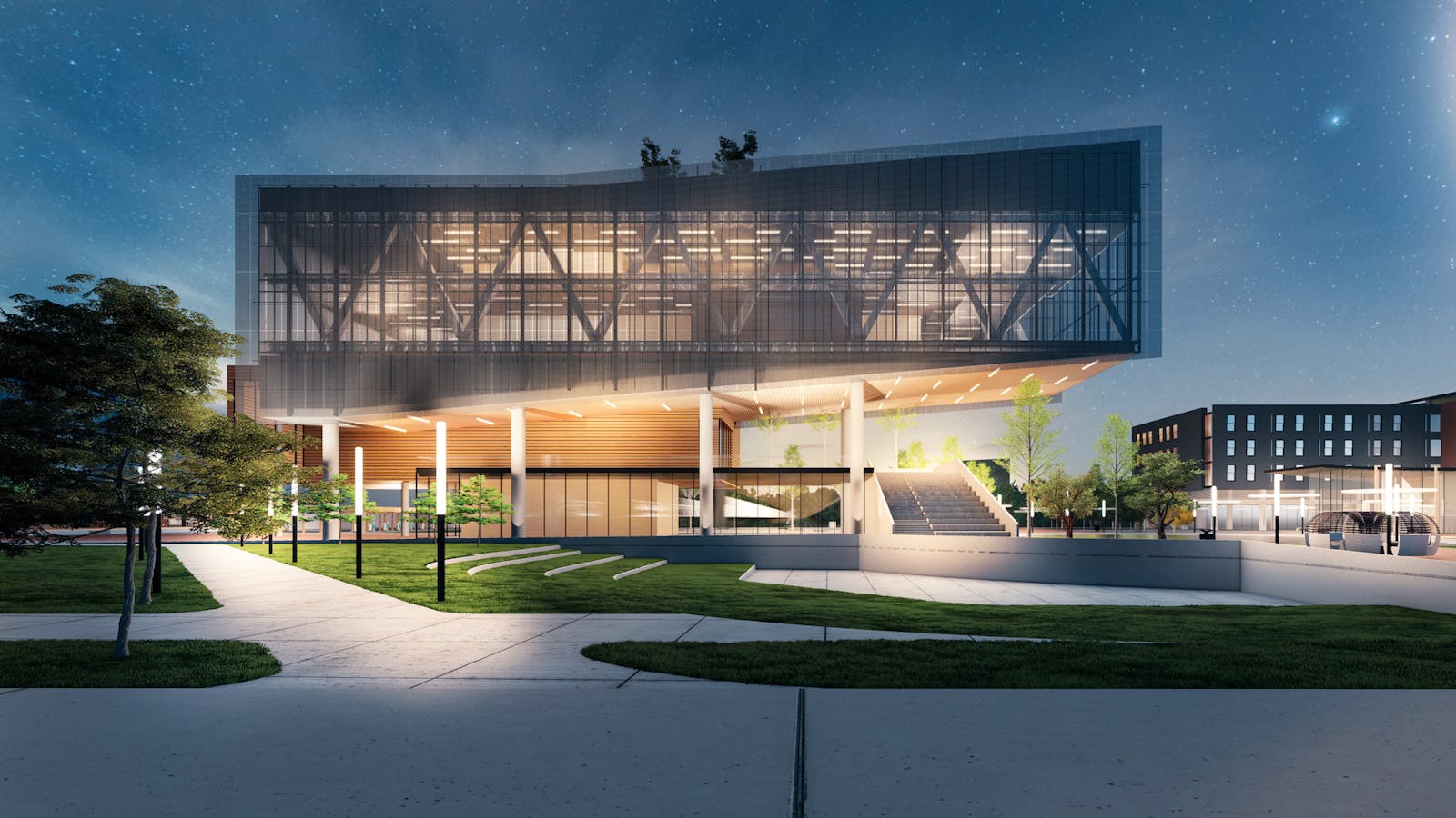 A rendering of the Propel Center, a tech-focused learning hub Apple is funding in Atlanta. Image provided by Apple.