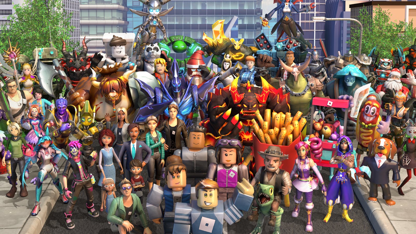 A collection of various Roblox user avatars. Credit: Roblox