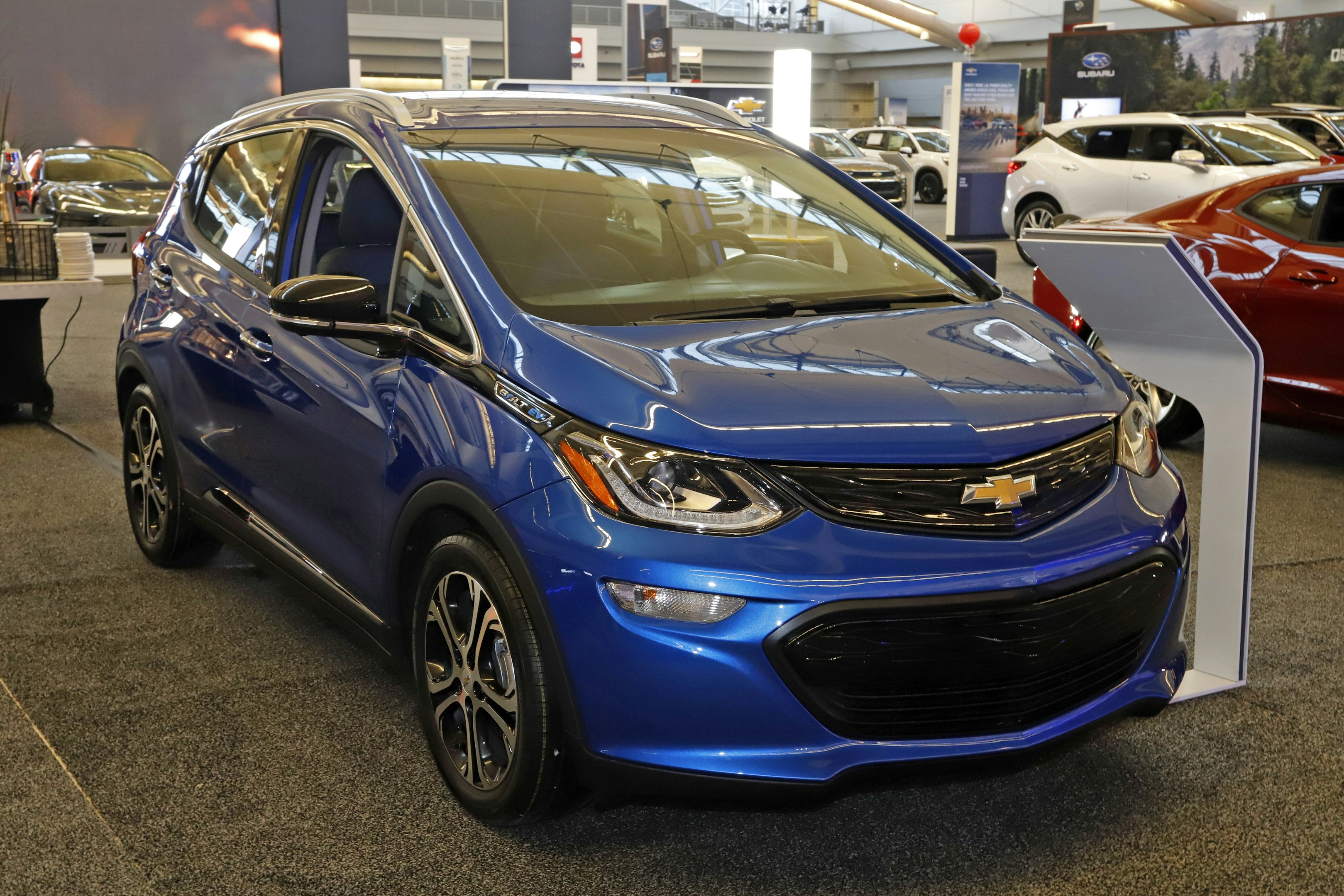 The Chevy Bolt, the subject of two GM recalls because of a possible danger of fire. Photo: Gene J. Puskar/AP