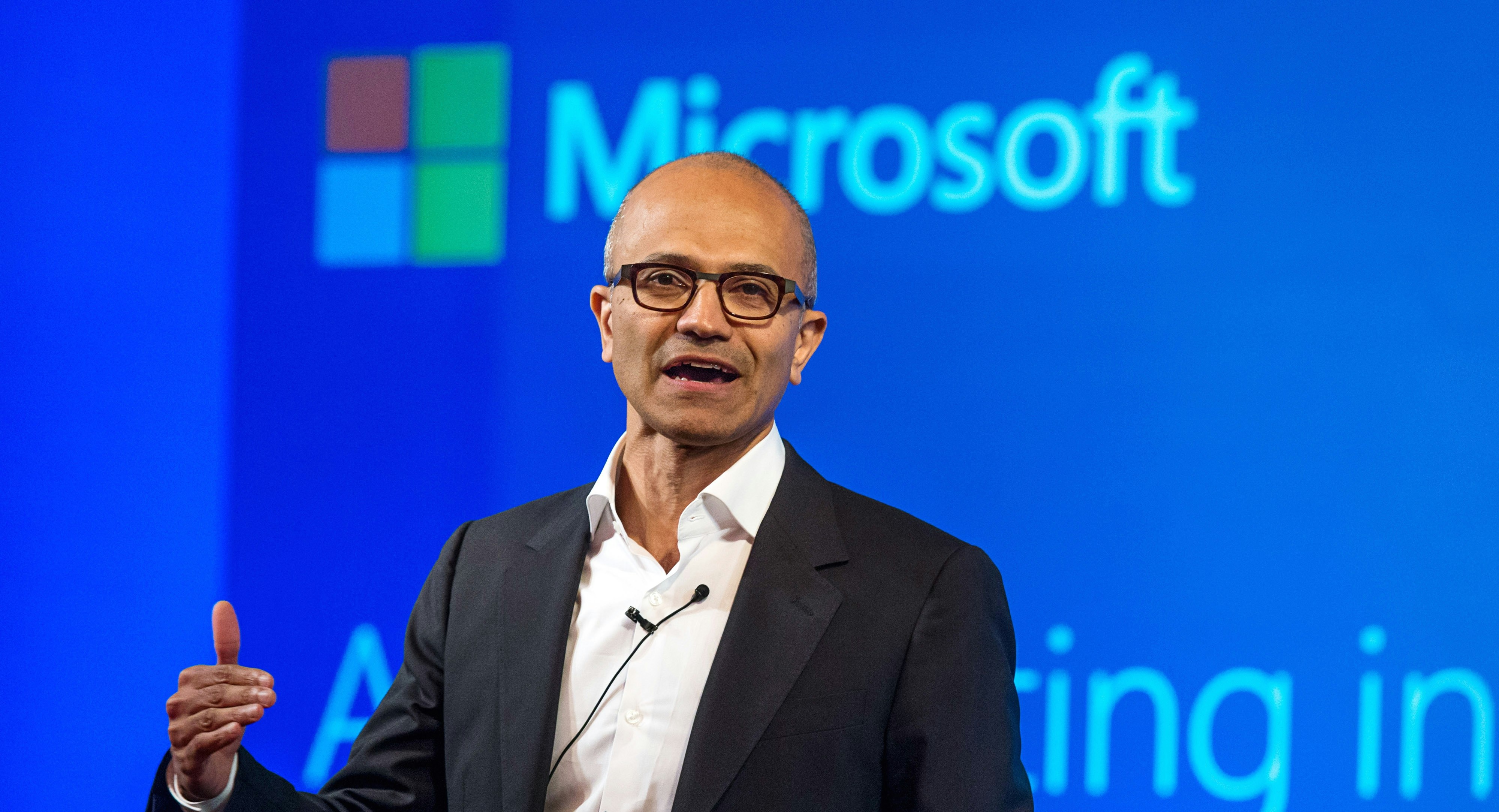 Microsoft CEO Satya Nadella. Photo by Bloomberg.