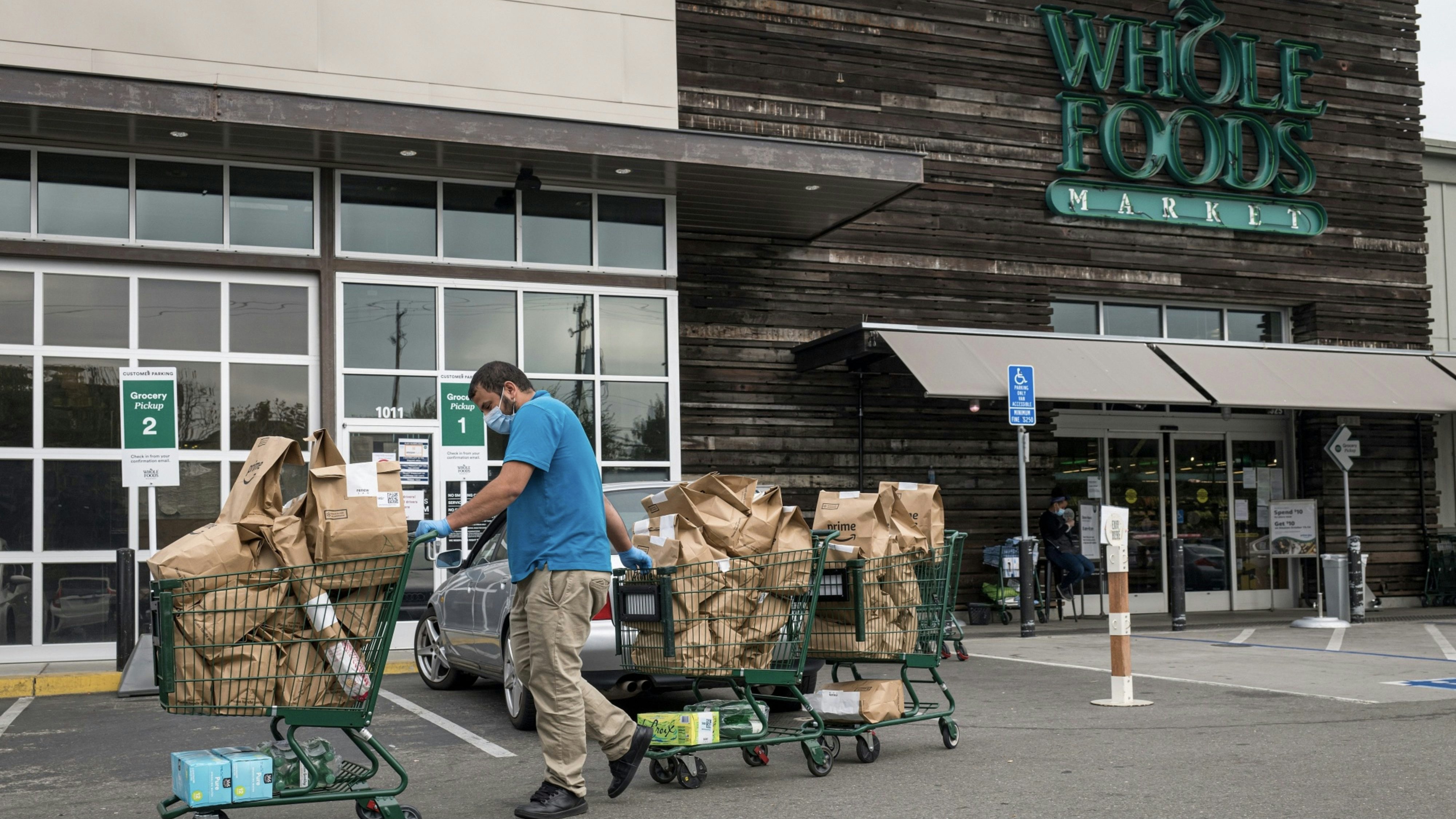 Outside a Whole Foods store in Berkeley, Calif. Photo by Bloomberg