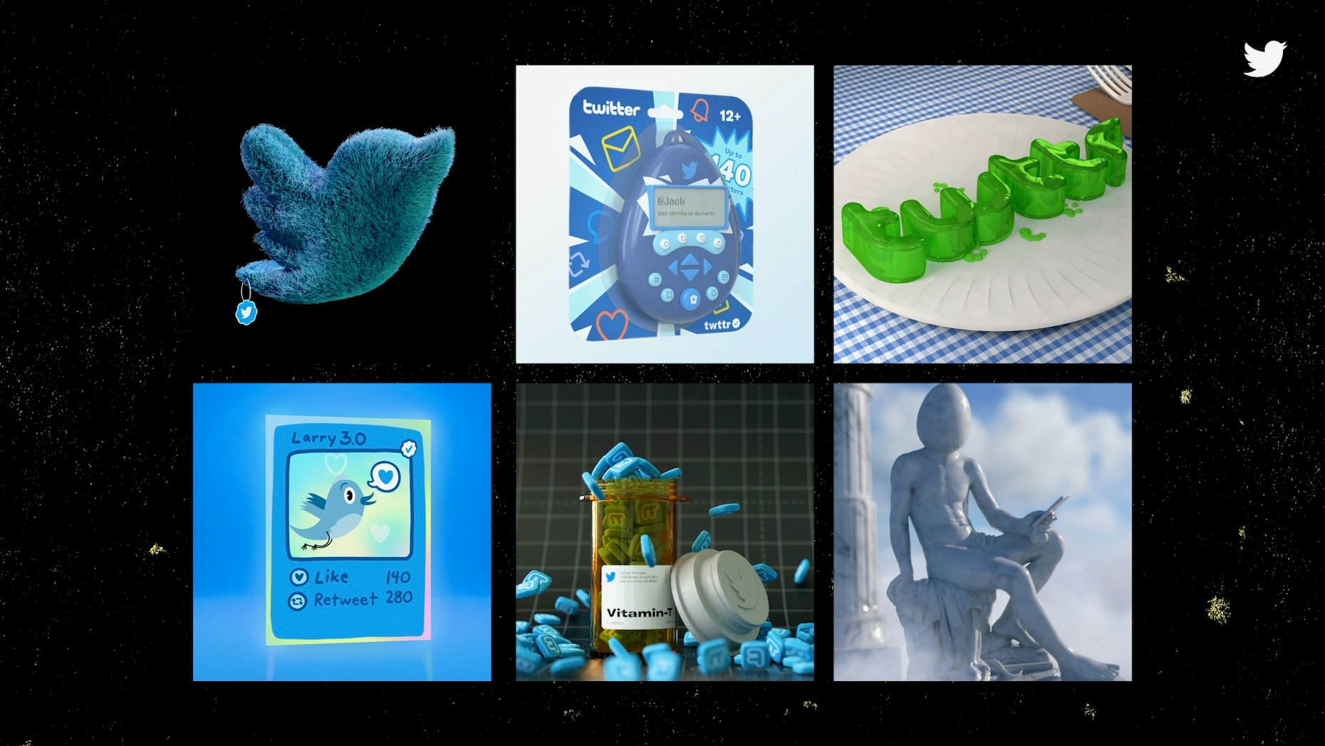 Non-fungible tokens from a collection released by Twitter in June. Photo: Twitter