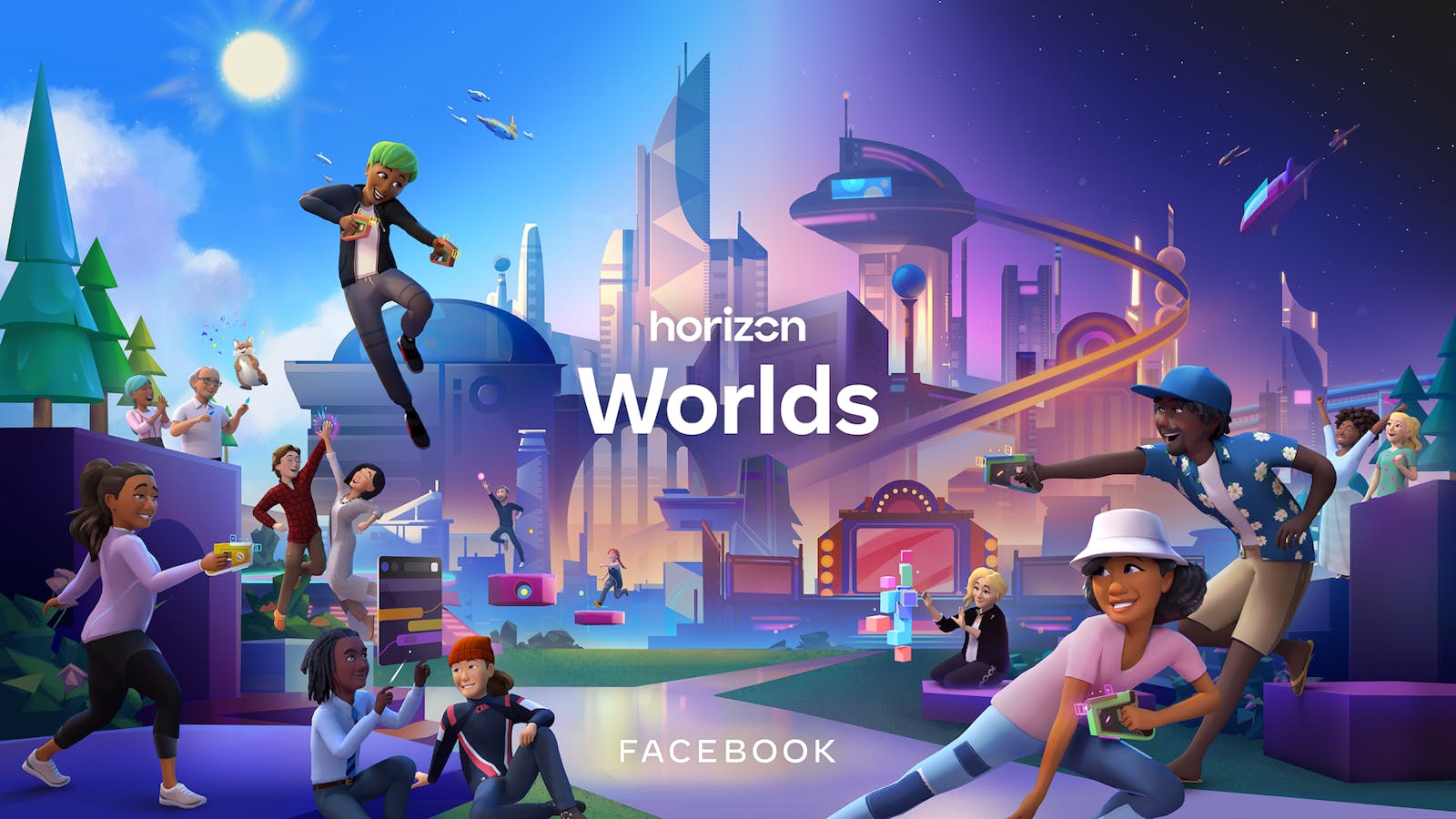 Promotional artwork for Horizon Worlds. Credit: Facebook