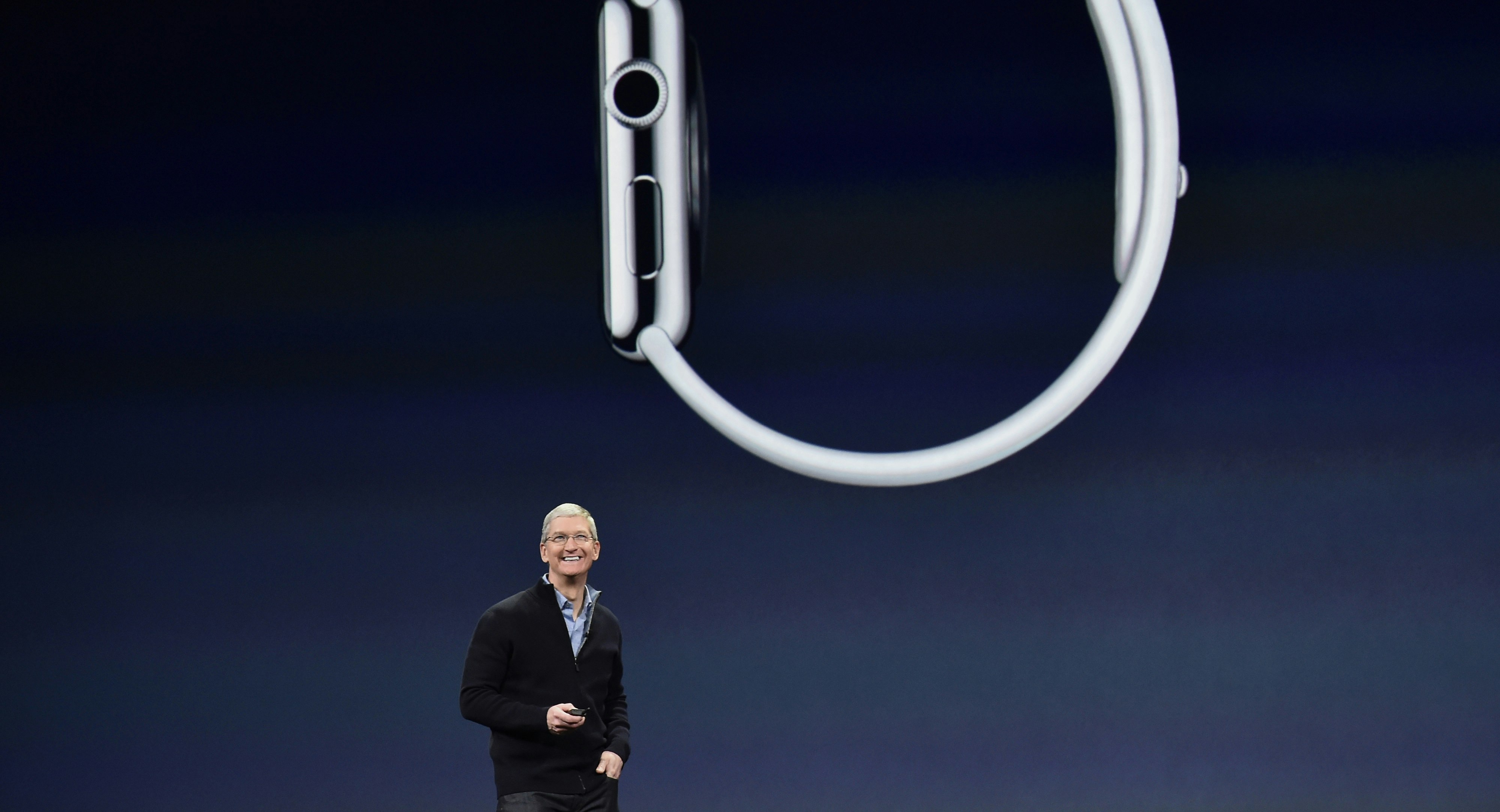 Apple CEO Tim Cook on Monday. Photo by Bloomberg.