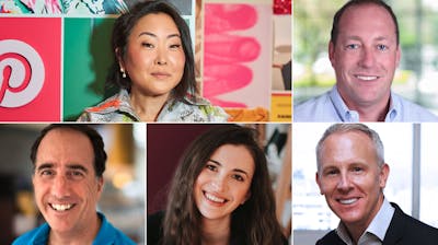 Clockwise from top-left: Aya Kanai, Aaron DeBevoise, Sean Atkins, Marina Mogilko, Paco Suro. Photos courtesy of companies.